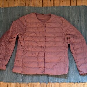 Uniqlo Long Sleeve Puffer Jacket in Dusty Rose